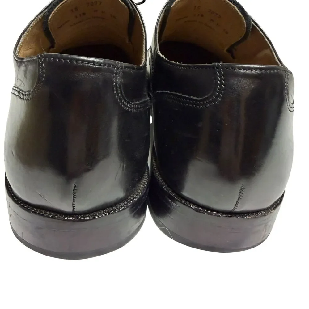 Johnston & Murphy Stratton Cap Toe Calf Skin Oxford Brogue Shoe Black 11.5